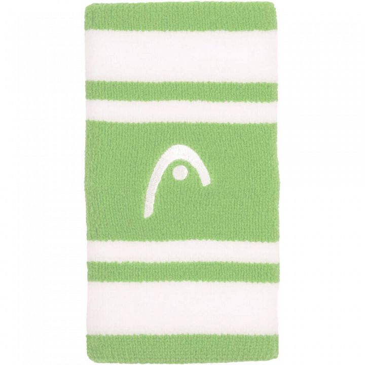 Head Striped Wristband 5'' Celery Green / White